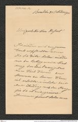 Nachlass Franz Steindachner, Brief von Gustav Schneider (junior) an Franz Steindachner (30.10.1906), Inv.Nr. 462.12, Seite 1